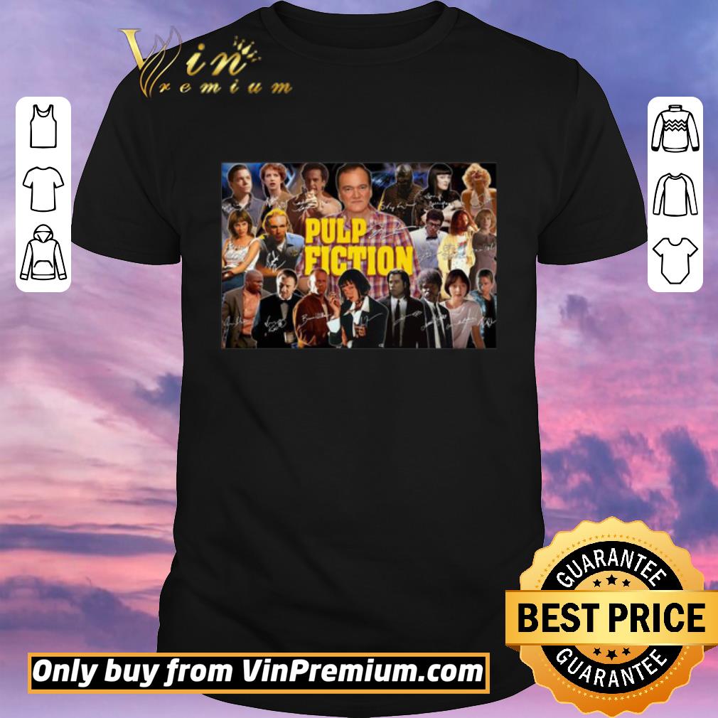 Awesome Pulp fiction 1994 movie characters signatures poster shirt