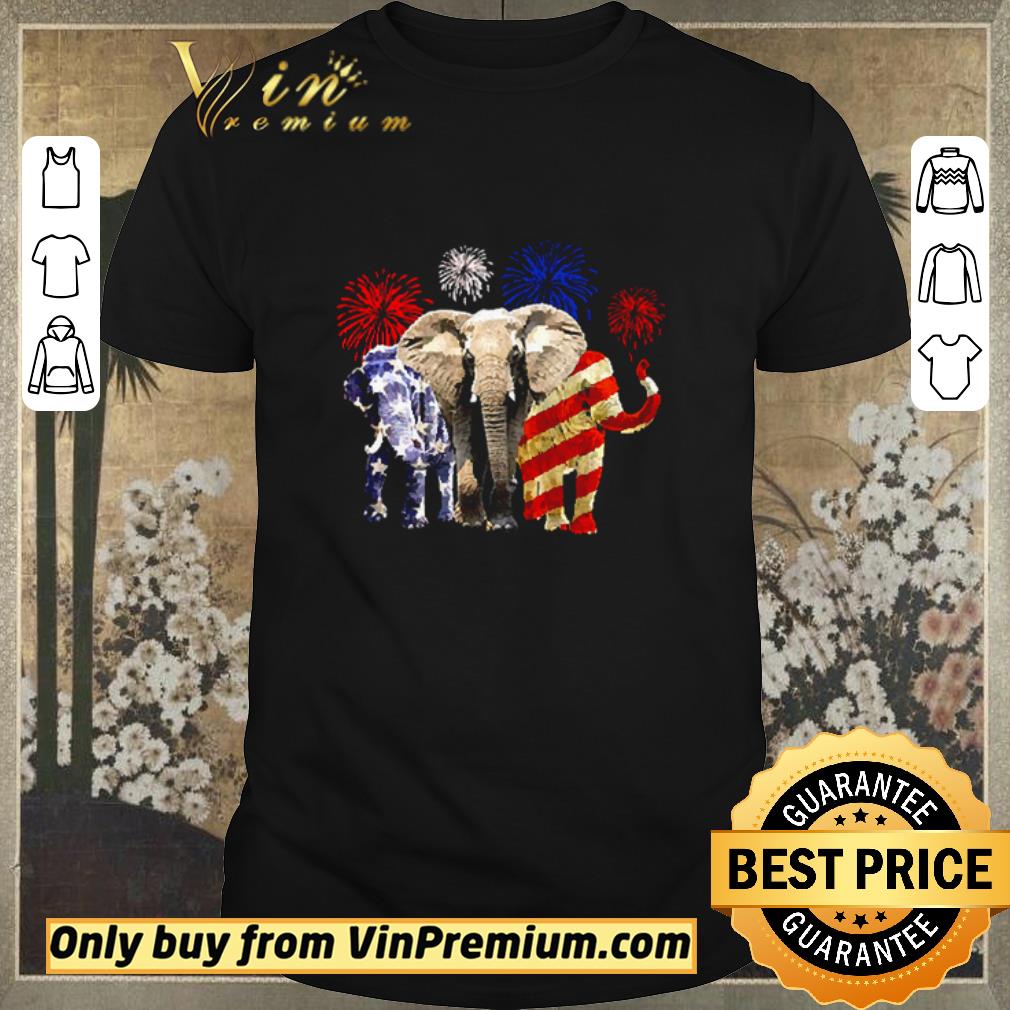 Awesome Elephants red white and blue 4th of July independence day shirt sweater