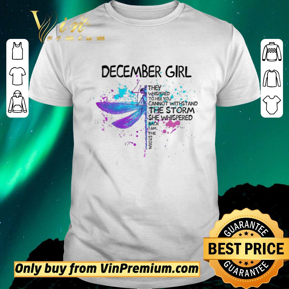 Awesome Dragonfly December Girls The Whispered To Her You Cannot Withstand The Storm shirt sweater