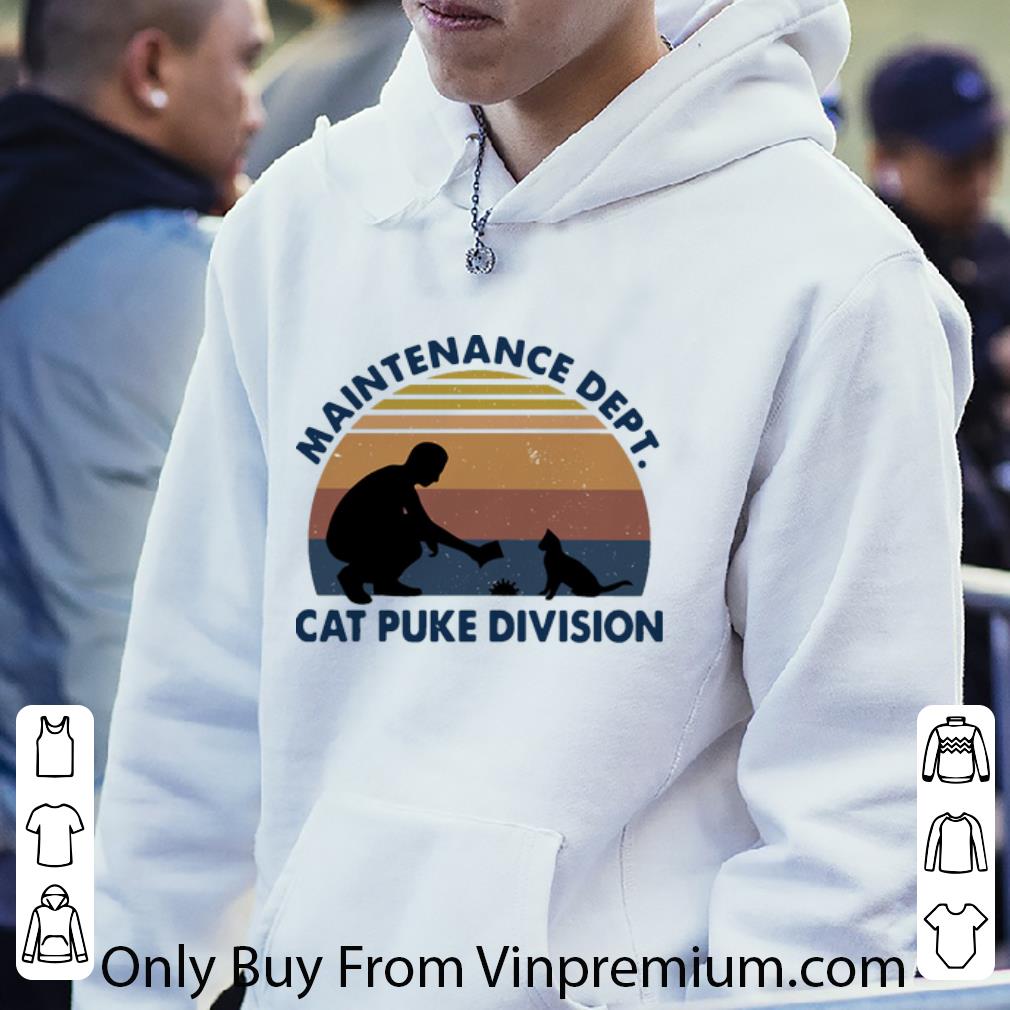 ddc8f767 original vintage maintenance dept cat puke division shirt 4 - Original Vintage Maintenance Dept Cat Puke Division shirt