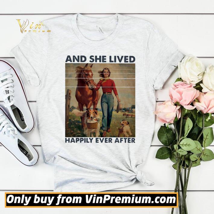 dfebcb96 and she lived happily ever after girl horse dog vintage shirt sweater 4 - And She Lived Happily Ever After Girl Horse Dog Vintage shirt sweater