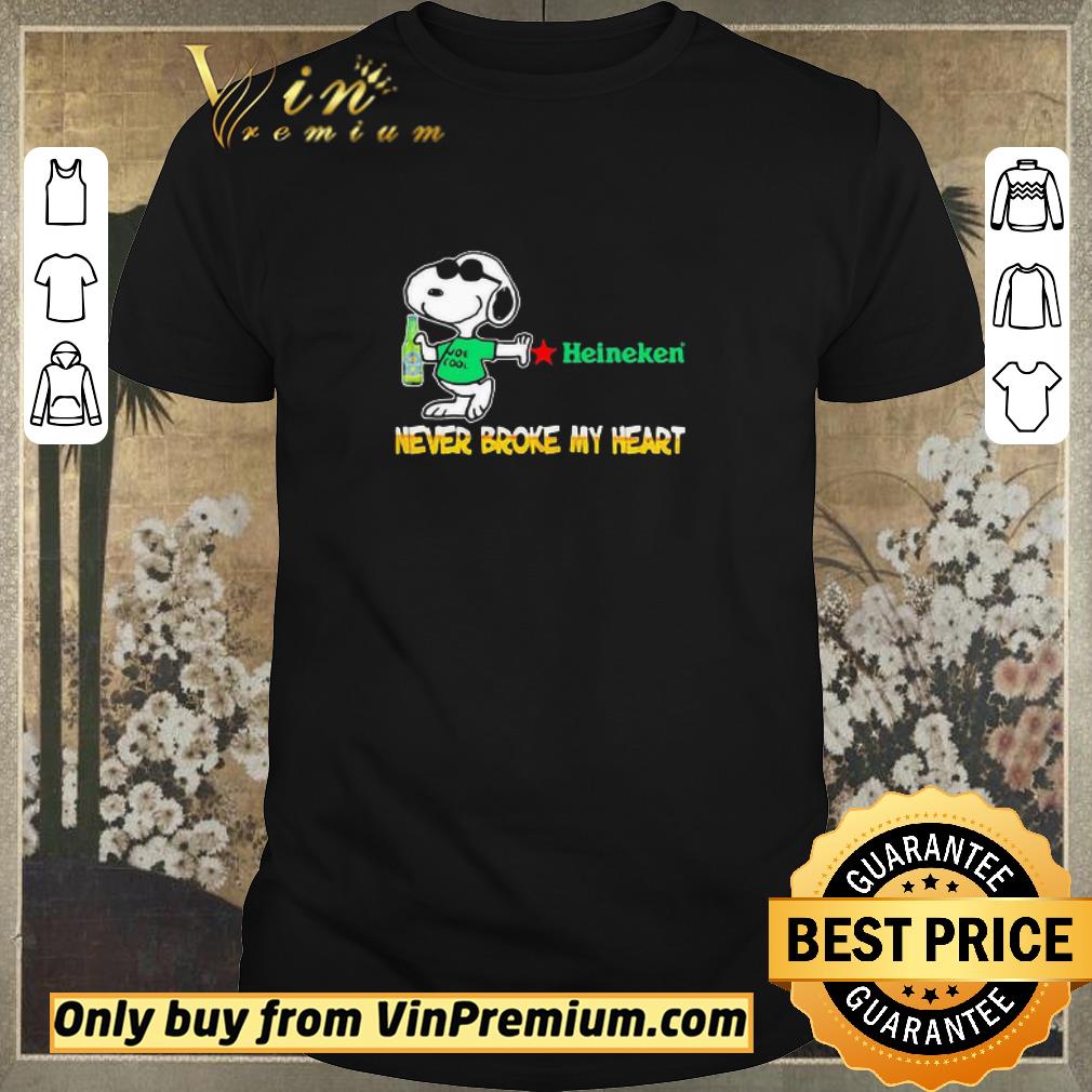 Original Snoopy Hug Heineken Beer Never Broke My Heart shirt sweater