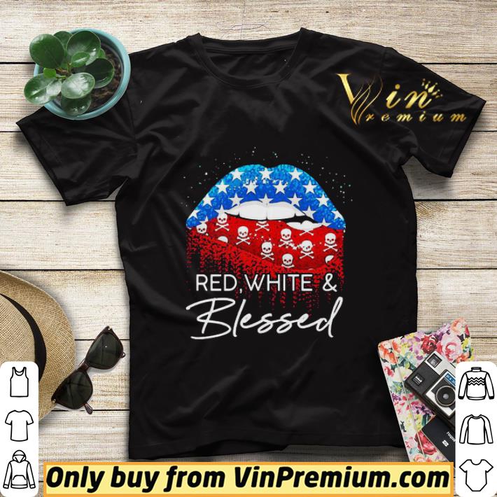 Red White Blessed Skullcap American Flag Independence Day shirt sweater e297d8b5 red white blessed skullcap american flag independence day shirt sweater 4 - Red White Blessed Skullcap American Flag Independence Day shirt sweater