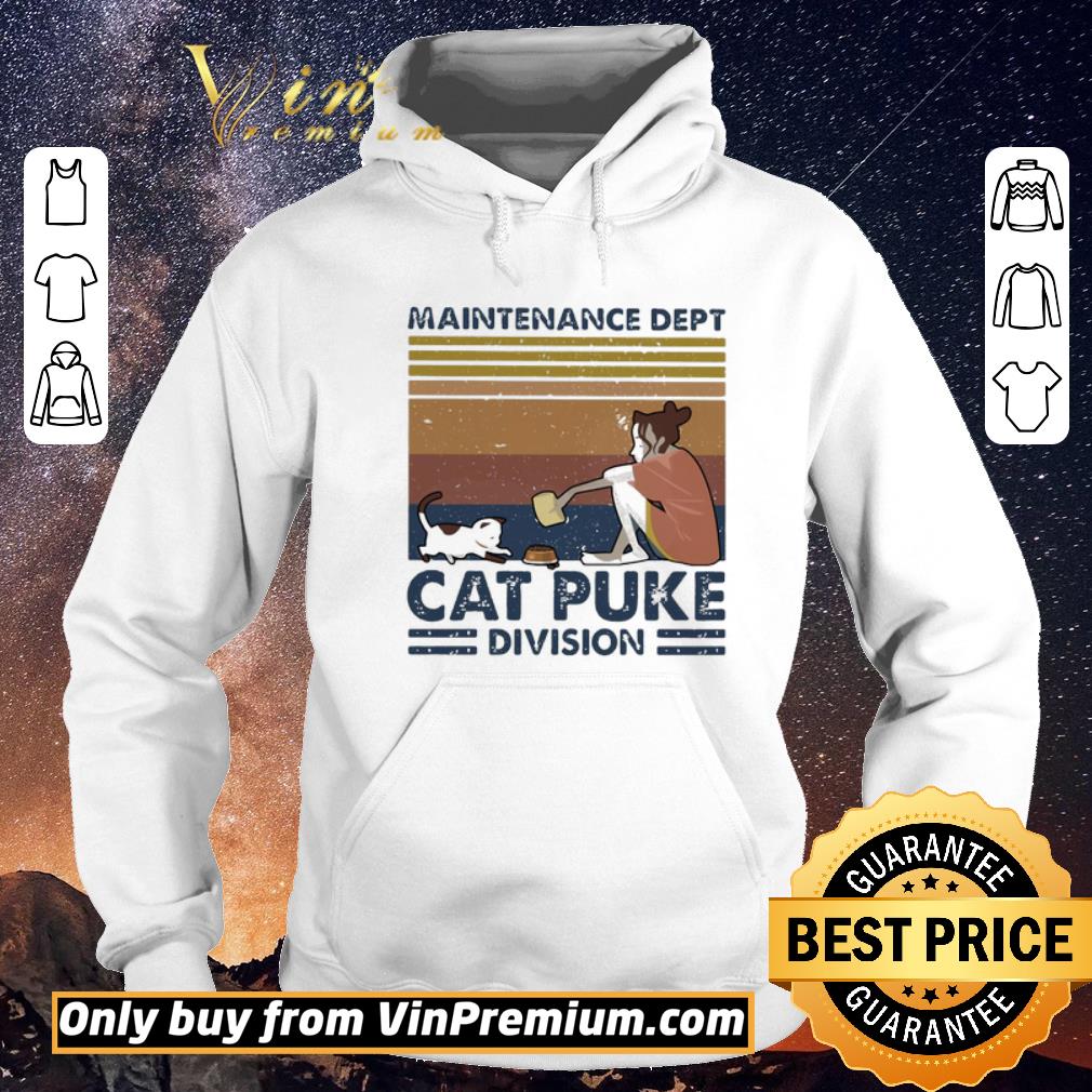 e2af792f funny maintenance dept cat puke division vintage retro shirt sweater 4 - Funny Maintenance dept cat puke division vintage retro shirt sweater