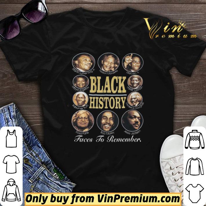 Black History Martin Luther King Jr Nelson Mandela Malcolm X Faces To Remember shirt sweater