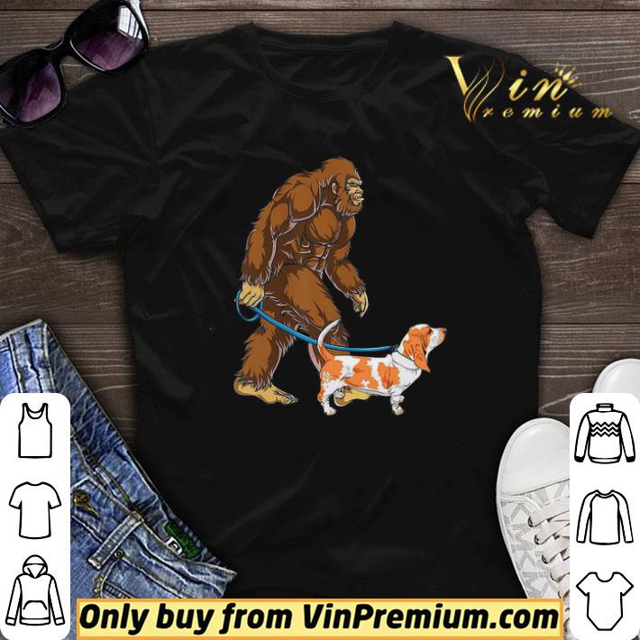Bigfoot Sasquatch Walking Basset shirt sweater