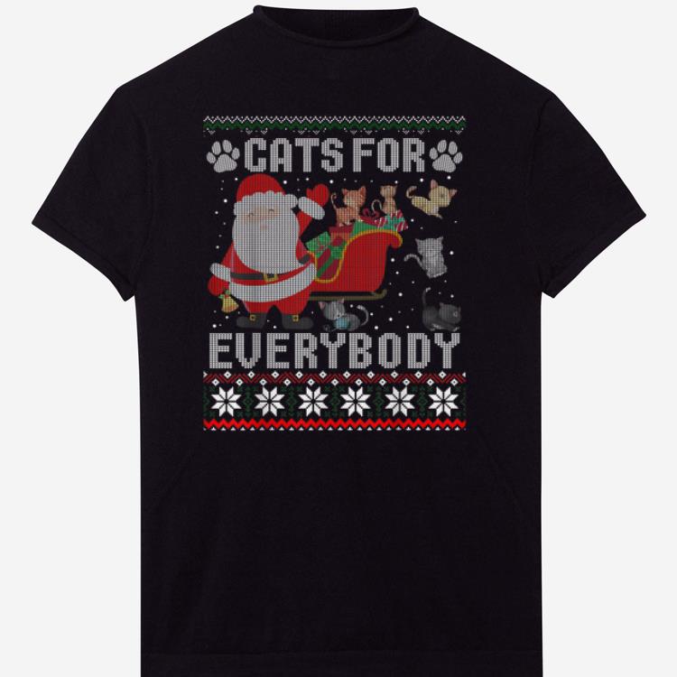 Awesome Cats For Everybody Christmas Cute Cat Lover Ugly Sweater Shirt