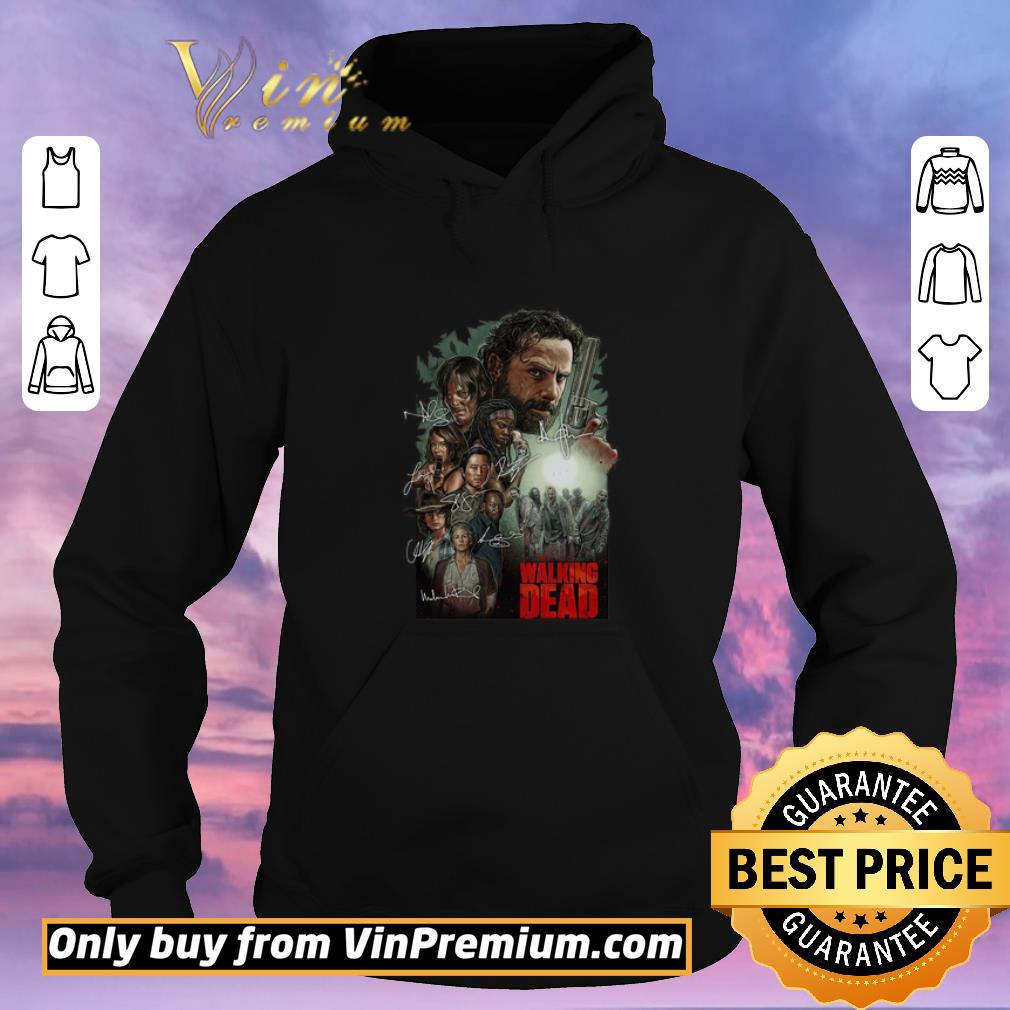 ed5966d4 top the walking dead signatures shirt sweater 4 - Top The Walking Dead Signatures shirt sweater