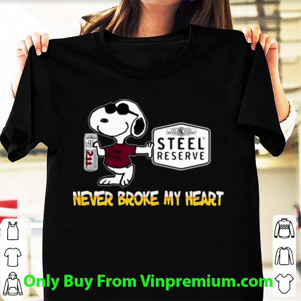 Official Steel Reserve Never Broke My Heart Snoopy shirt