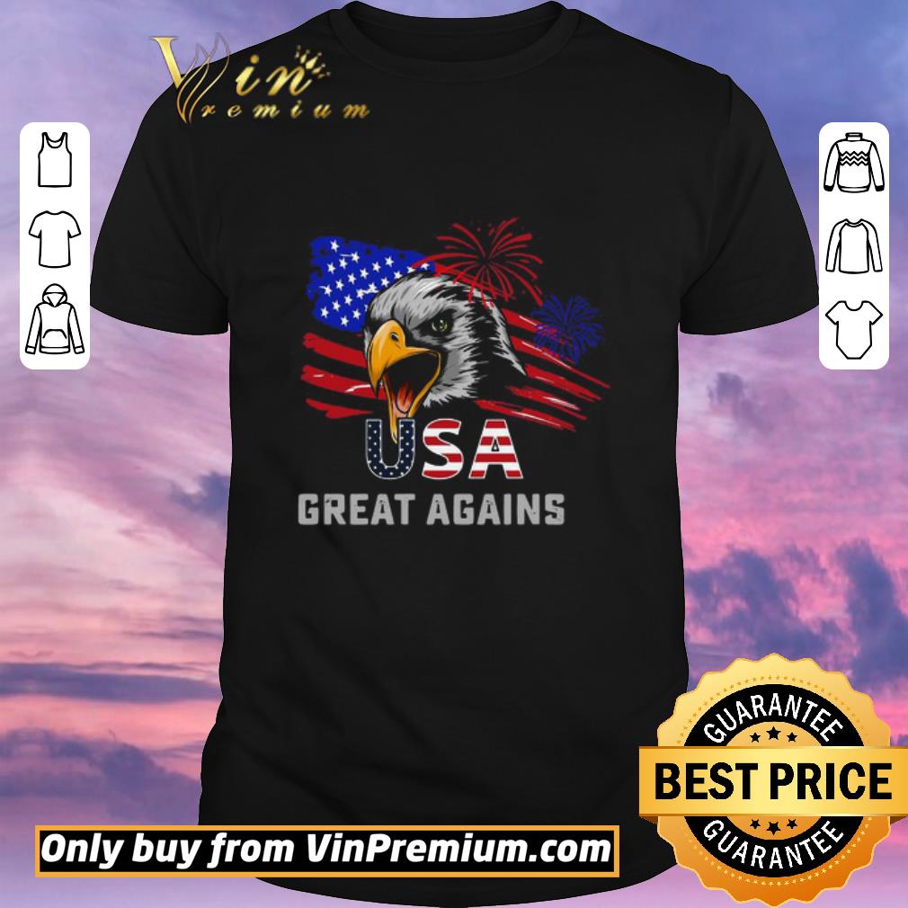 Awesome Usa Great Again 4th Of July Bald Eagle American Flag shirt sweater