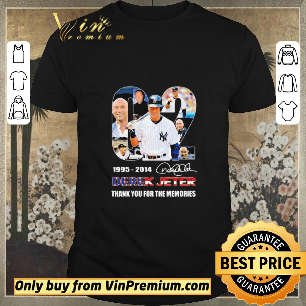 Original 02 1995 2014 derek jeter thank you for the memories signature shirt sweater