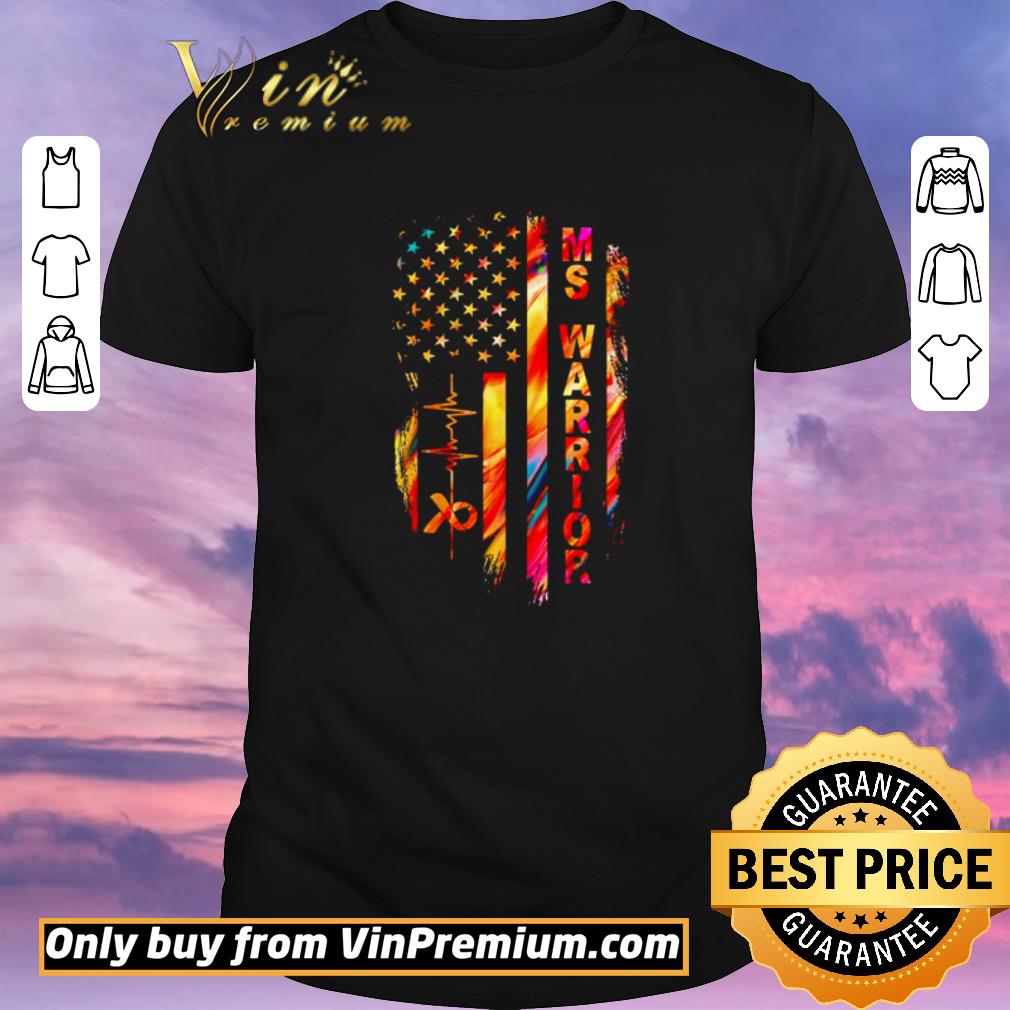 Awesome MS Warrior Nurse American flag shirt sweater