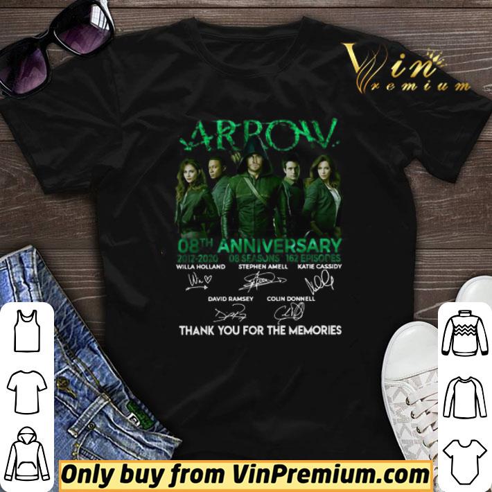 Arrow 08th Anniversary 2012 2020 08 Seasons 162 Episodes Thank You For The Memories Signatures shirt sweater