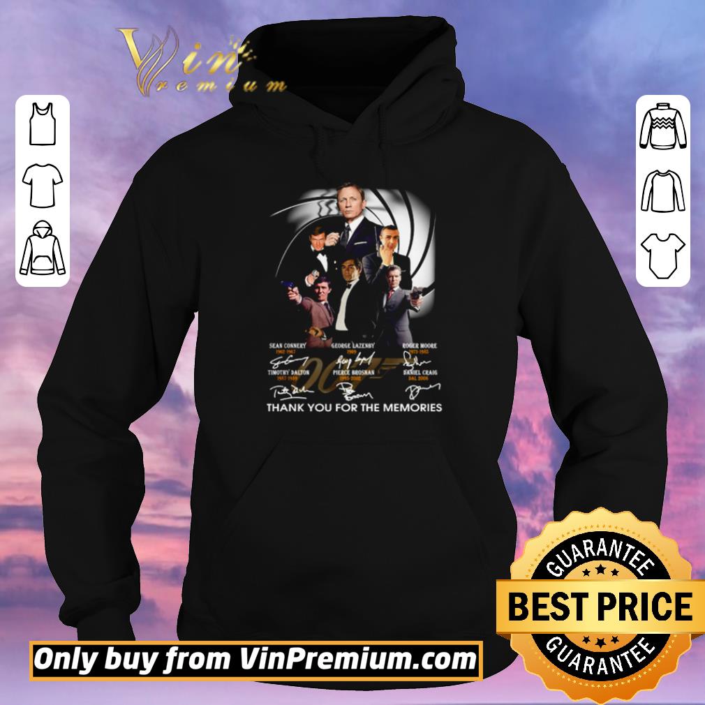 fa6ebc22 hot james bond 007 sean connery george lazenby roger moore thank you for the memories signatures shirt sweater 4 - Hot James Bond 007 Sean Connery George Lazenby Roger Moore Thank You For The Memories Signatures shirt sweater