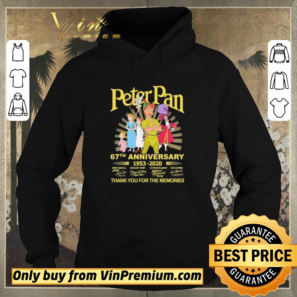 fd85a5fa premium peter pan 67th anniversary 1953 2020 thank you for the memories signatures shirt sweater 4 - Premium Peter Pan 67th anniversary 1953 2020 thank You for the memories signatures shirt sweater