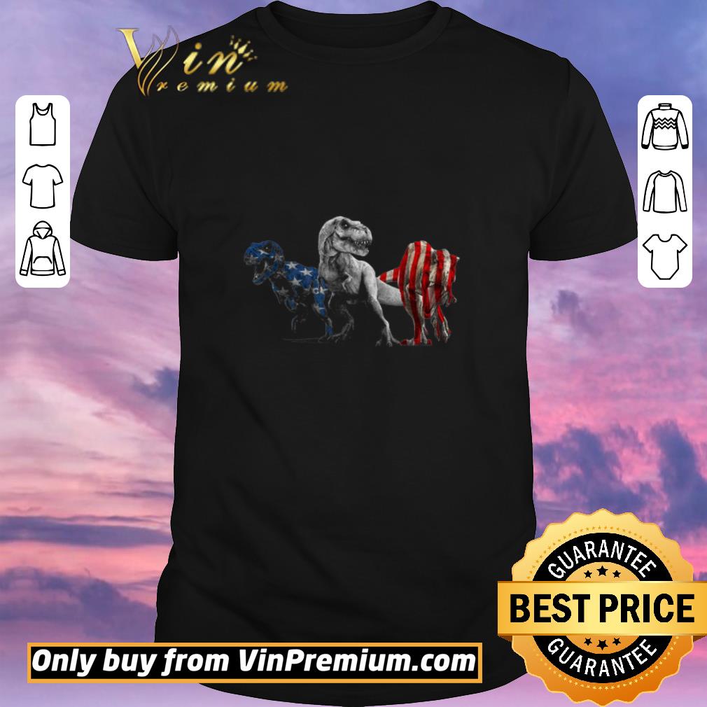 Funny Dinosaurs American Flag Happy 4th Of July shirt sweater