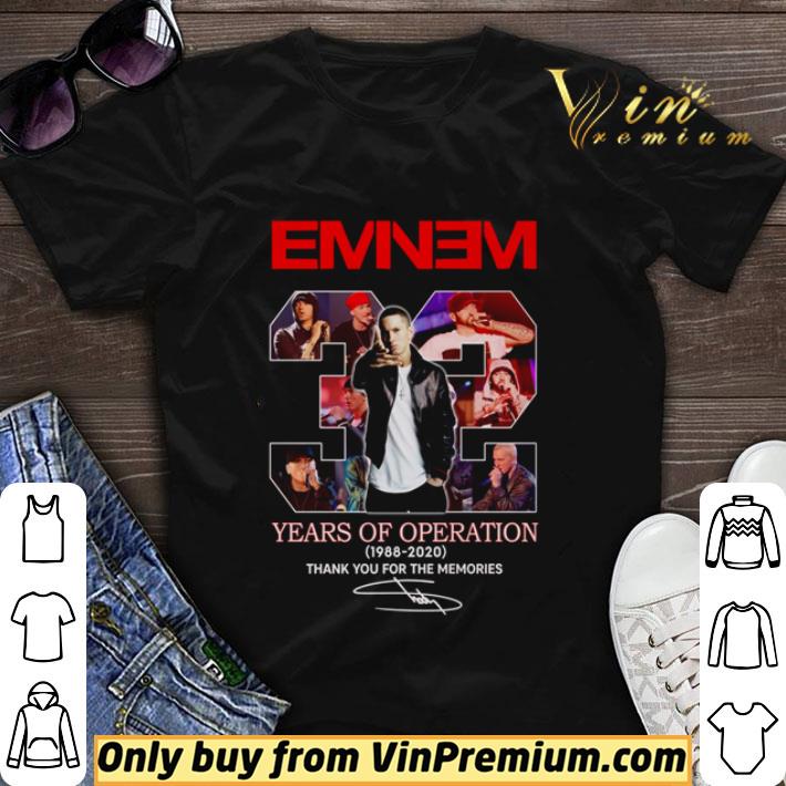 Nice Eminem 32 years of operation 1988 2020 thank you for the memories shirt sweater