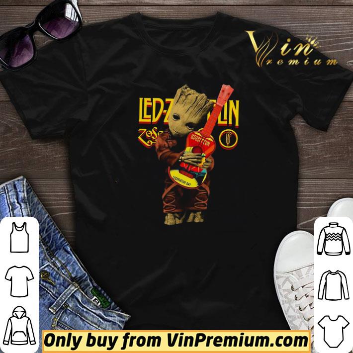 Baby Groot Hug Guitar Led Zeppelin Rock Band shirt sweater