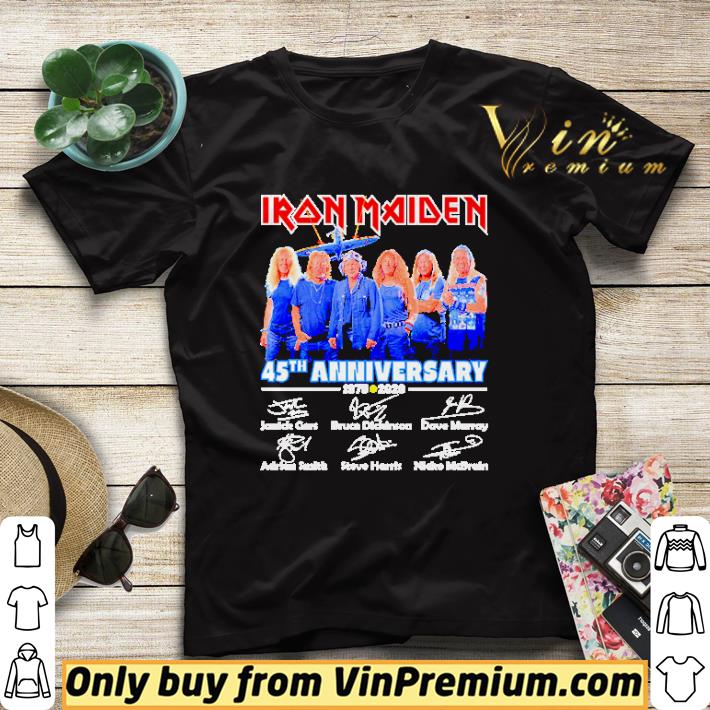 12c2b285 iron maiden 45th anniversary 1975 2020 signature shirt sweater 4 - Iron Maiden 45th Anniversary 1975-2020 signature shirt sweater