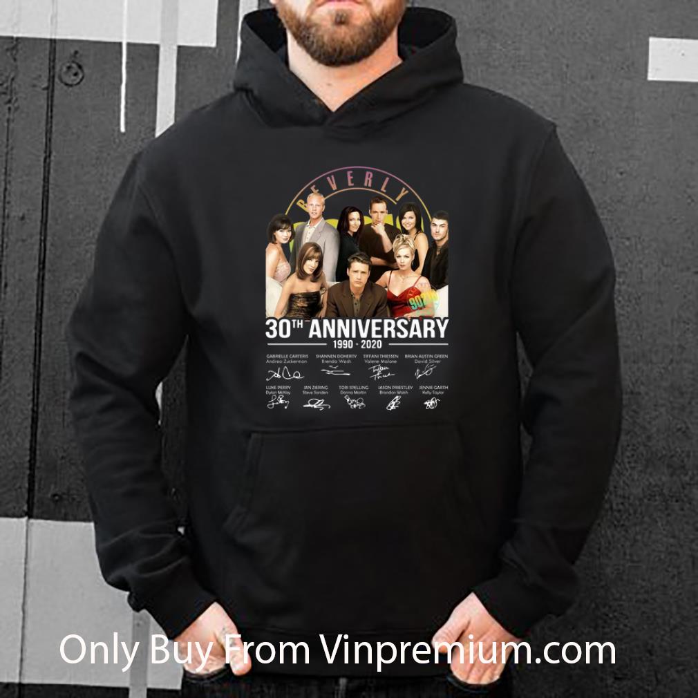 146167be awesome beverly hills 90210 30th anniversary 1990 2020 signatures shirt 4 - Awesome Beverly Hills 90210 30th Anniversary 1990-2020 Signatures shirt