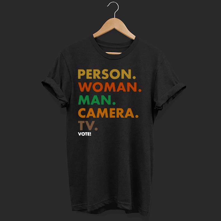 Nice Person Woman Man Camera TV Vote Retro Cognitive 45 Shirt