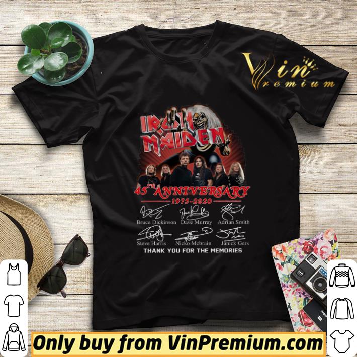 1d0e6c6a iron maiden 45th anniversary 1975 2020 signature thank you for the memories shirt sweater 4 - Iron Maiden 45th Anniversary 1975 2020 Signature Thank You For The Memories shirt sweater