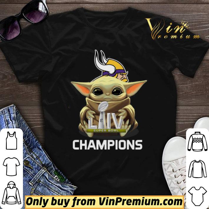 Baby Yoda Hug Super Bowl Liv Champions Minnesota Vikings shirt sweater