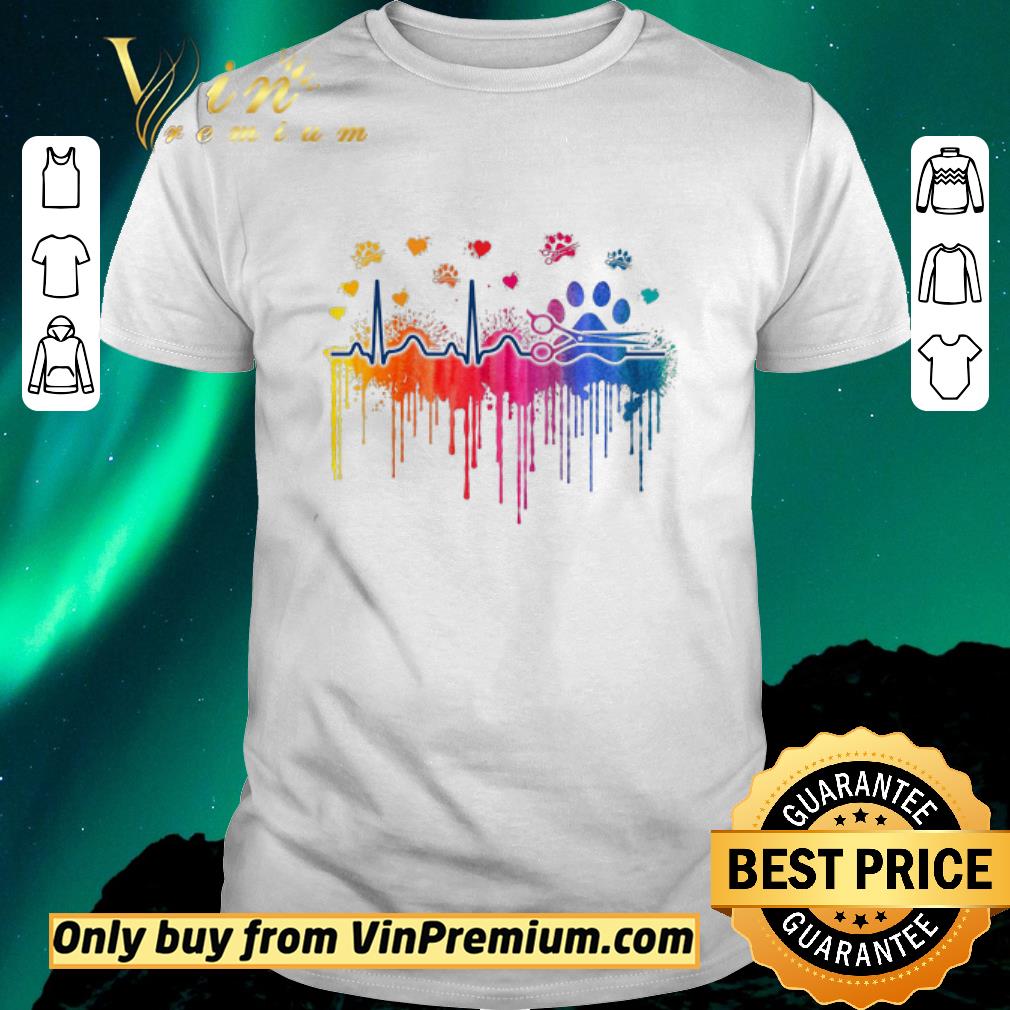 Original Heartbeat Proud Dog Groomer Watercolor shirt sweater