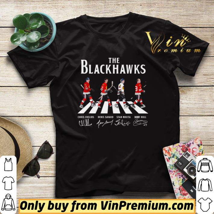 25a50e6a the chicago blackhawks hockey team abbey road signature shirt sweater 4 - The Chicago Blackhawks hockey team Abbey Road signature shirt sweater
