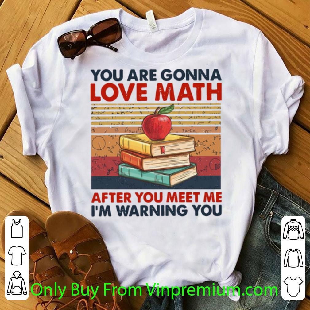 Awesome Vintage You Are Gonna Love Math After You Meet Me I’m Warning You shirt