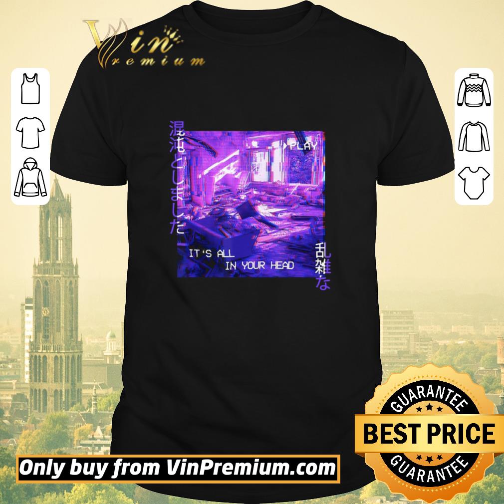 Original It’s All In Your Head Sad 90S Vaporwave Glitch Aesthetic shirt sweater