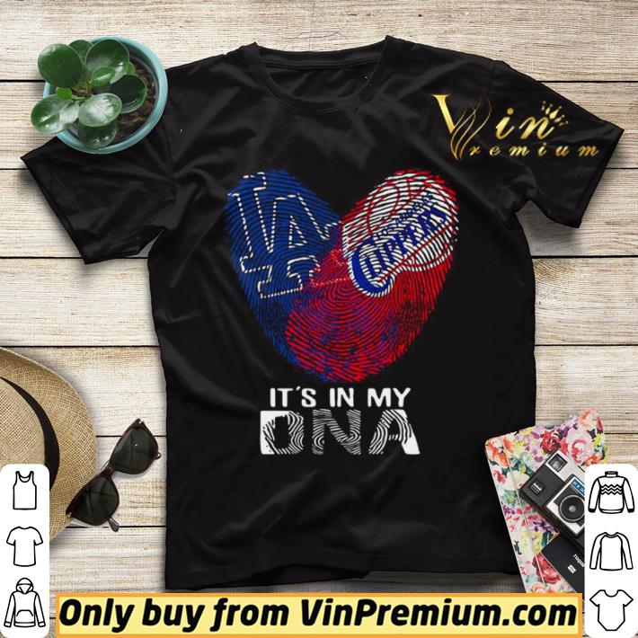 36448f6b funny los angeles dodgers and los angeles clippers its in my dna heart shirt sweater 4 - Funny Los angeles dodgers and los angeles clippers its’ in my dna heart shirt sweater