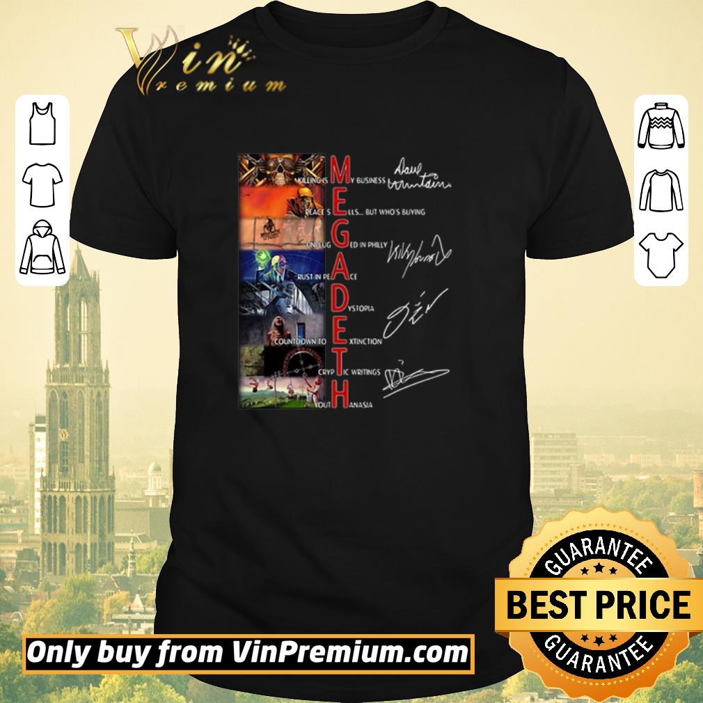 Funny Megadeth band members signature shirt sweater