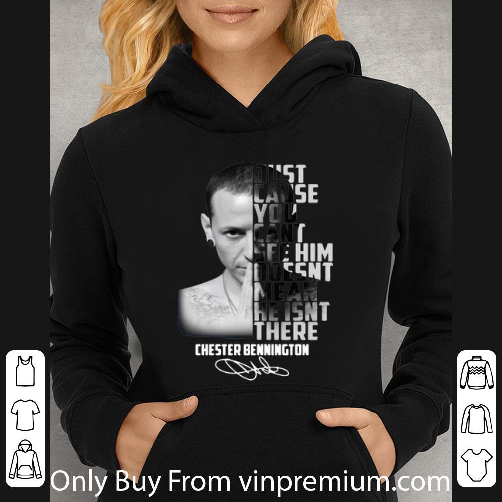 3ff575db hot just cause you can t see him doesn t mean chester bennington signature shirt 4 - Hot Just Cause You Can’t See Him Doesn’t Mean Chester Bennington Signature shirt