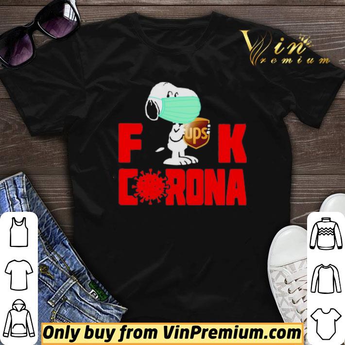 Awesome Snoopy Face Mask Hug Ups Fuck Coronavirus shirt