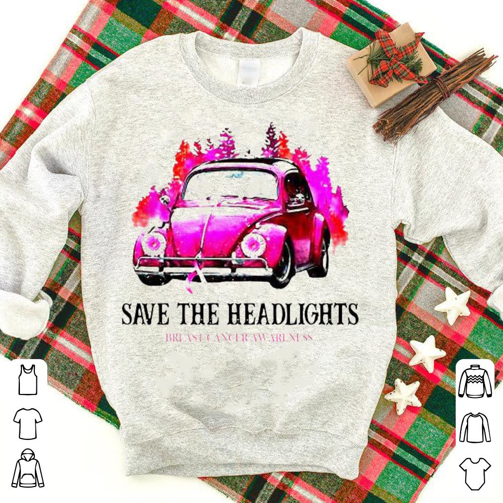 Awesome Volkswagen Save The Headlights Breast Cancer Awareness Shirt