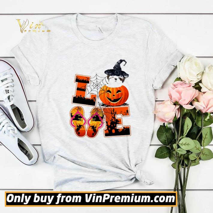 58bd75b1 love halloween shih tzu witch pumpkin shirt sweater 4 - Love Halloween Shih Tzu Witch Pumpkin shirt sweater