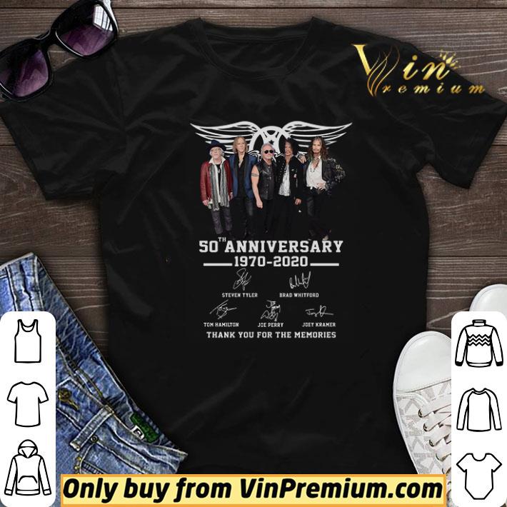 Aerosmith 50 Anniversary 1970 2020 Signature Thank You For The Memories shirt sweater