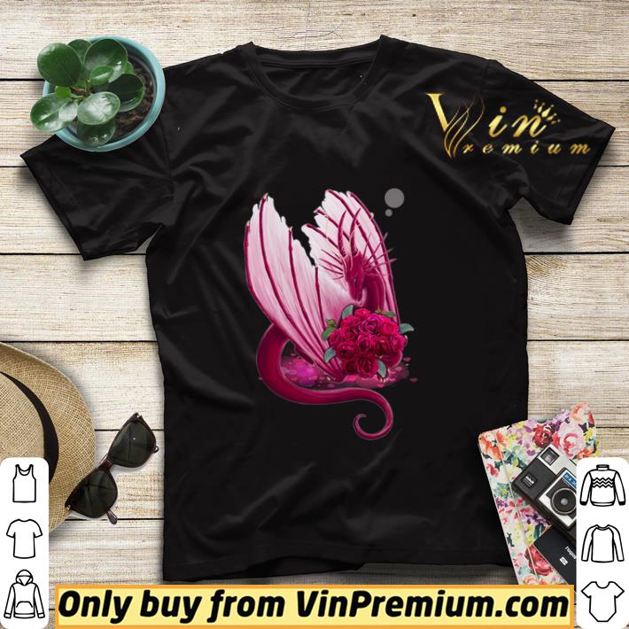9d19ed1a dragon pink roses flower shirt sweater 4 - Dragon Pink Roses Flower shirt sweater