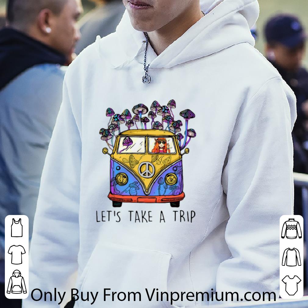 a49df6f6 pretty hippie girl let s take a trip mushroom shirt 4 - Pretty Hippie Girl Let’s Take A Trip Mushroom shirt