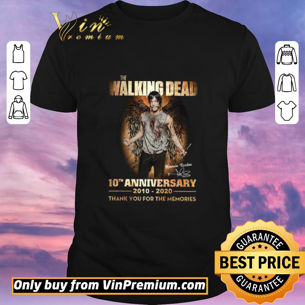 Official The Walking Dead 10th Anniversary 2010 2020 Thank You For The Memories Signature shirt sweater