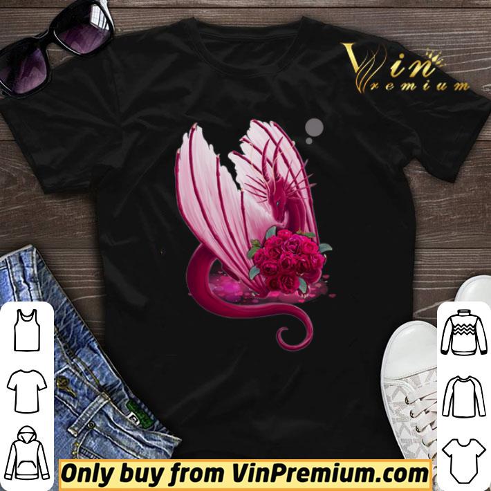 Dragon Pink Roses Flower shirt sweater