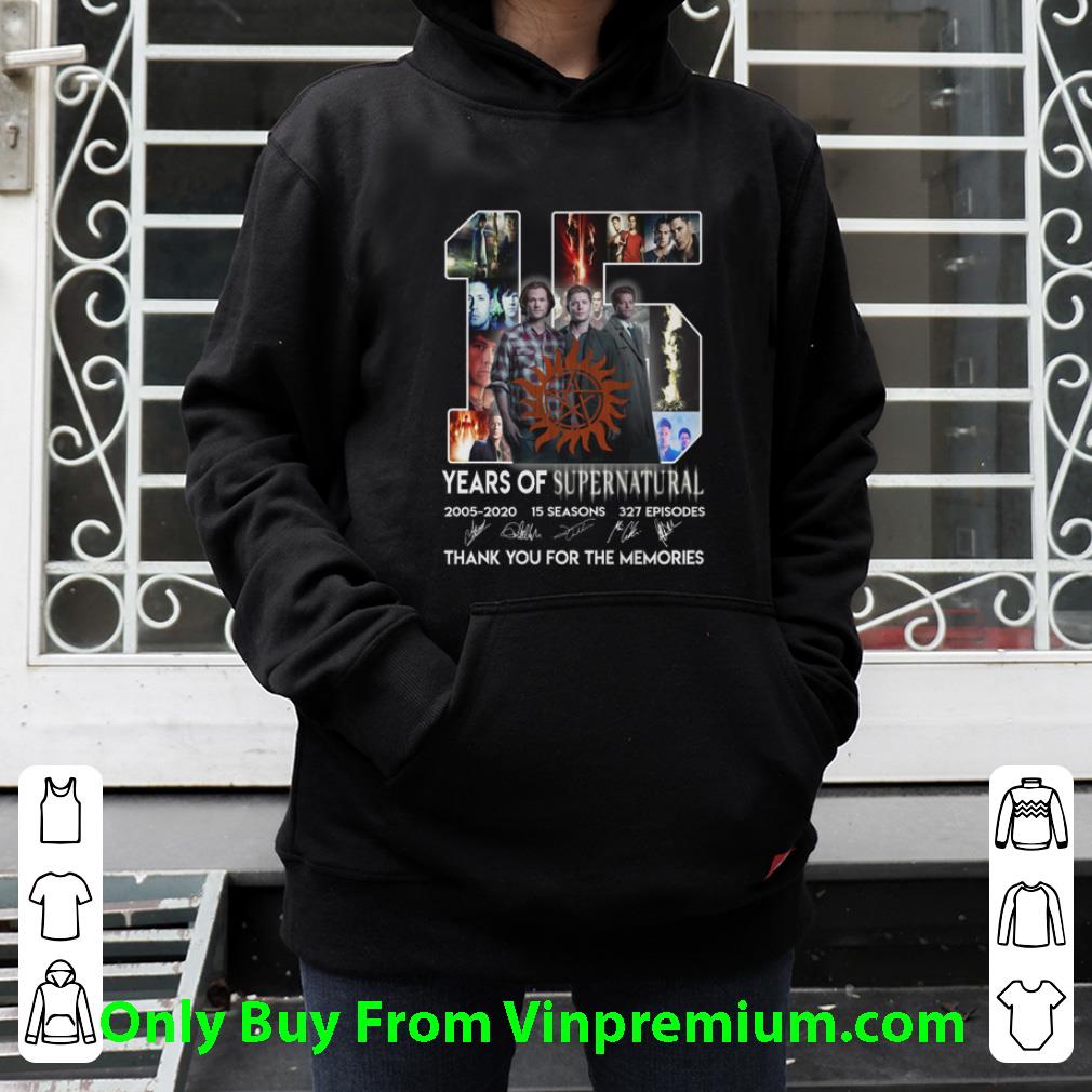 c3dbd762 premium 15 years of supernatural 2005 2020 thank you for the memories shirt 4 - Premium 15 Years Of Supernatural 2005-2020 Thank You For The Memories shirt