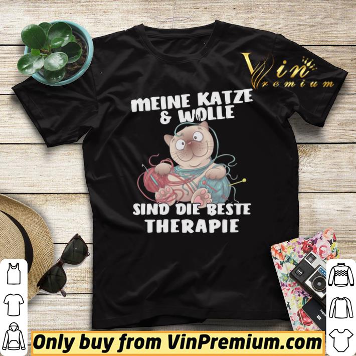 cadf2bc4 meine katze wolle sind die beste therapie shirt sweater 4 - Meine Katze & Wolle Sind Die Beste Therapie shirt sweater