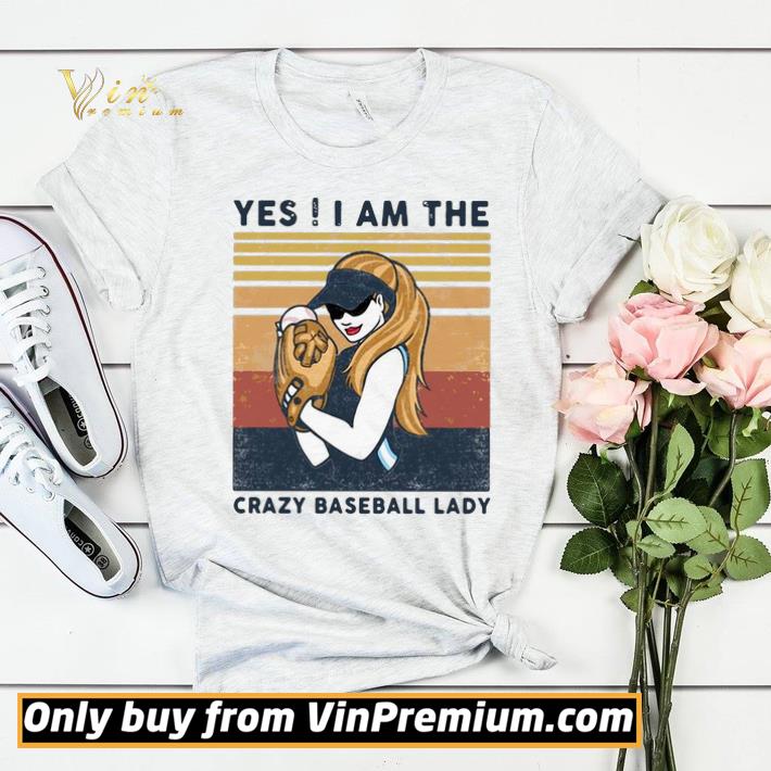 Yes ! I Am The Crazy Baseball Lady Vintage shirt sweater ce635b9a yes i am the crazy baseball lady vintage shirt sweater 4 - Yes ! I Am The Crazy Baseball Lady Vintage shirt sweater