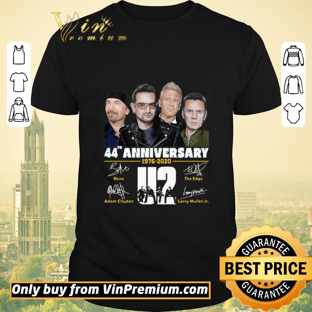 Top 44th anniversary 1976 2020 u2 members signatures shirt sweater