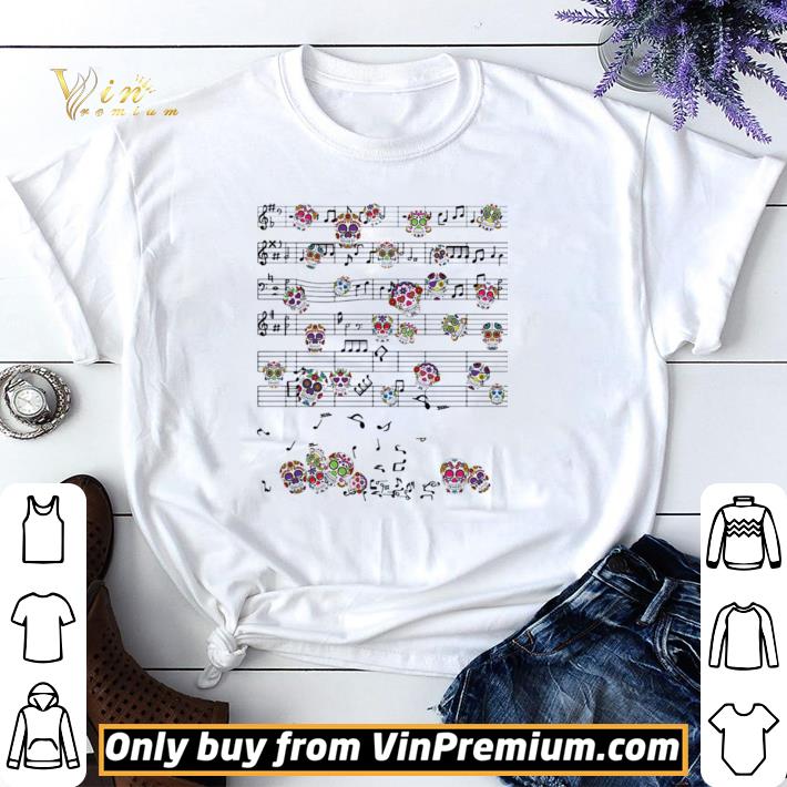 note music key sol staves skullcaps color shirt sweater