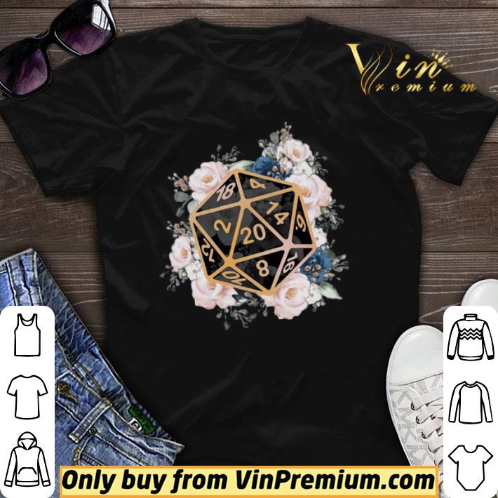Dungeons And Dragons Dice D20 Flowers shirt sweater