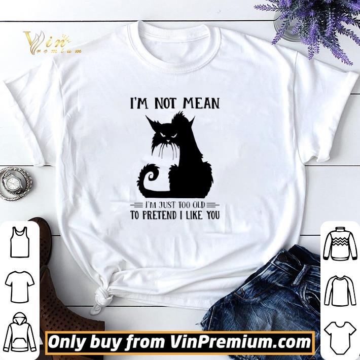 Black Cat I’m Not Mean I’m Just Too Old To Pretend I Like You shirt sweater