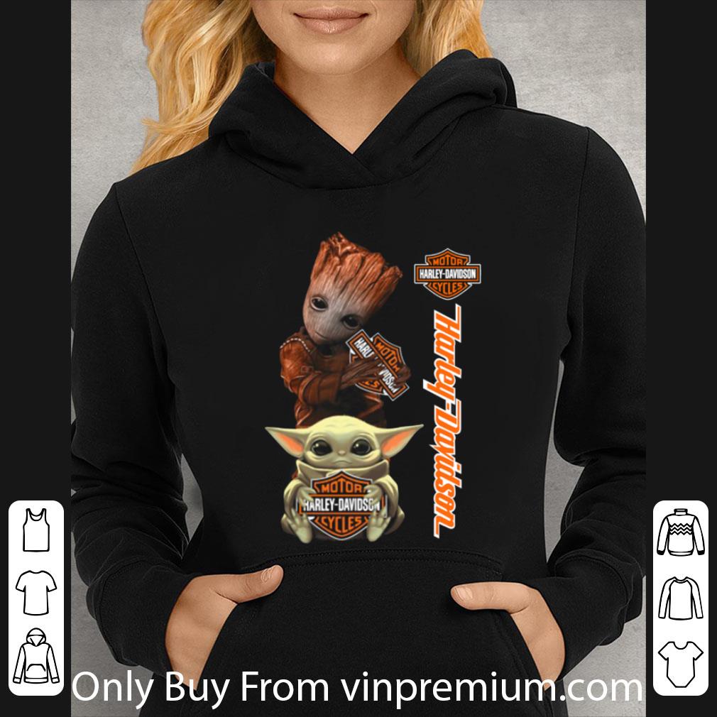 03f6c357 great baby groot and baby yoda hug harley davidson shirt 4 - Great Baby Groot And Baby Yoda Hug Harley Davidson shirt